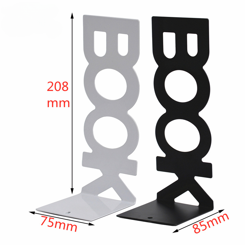 Bookends L-shaped Desk Organizer Desktop Book Holder School Stationery Office Accessories