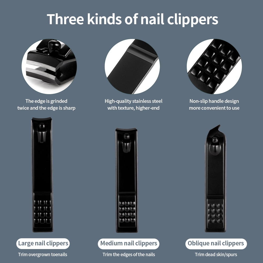 7-18 st manikyr nagelklippare set nagelsax pedikyr sax rostfritt stål hushålls bärbar manikyr