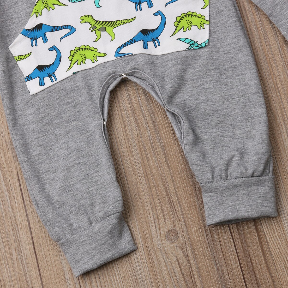 Barboteuse d'automne pour bébés filles 0-24M | Tout , pour bébés garçons et filles, imprimé dinosaure, capuche, manches longues, gris, vêtements chauds,