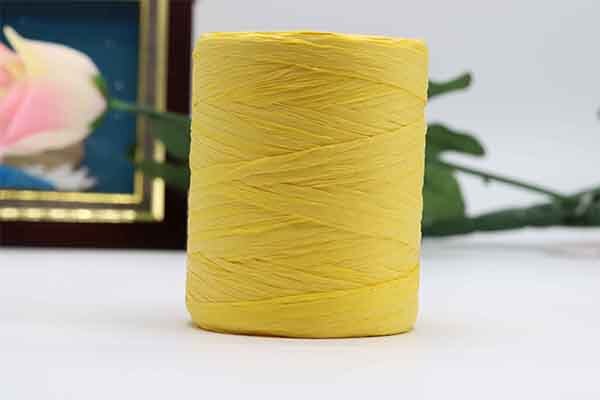 180 m/rolka bawełna rafia przędzy na drutach kapelusze letnie torby dzianiny szydełka DIY Handmade Craft dzianina nici: yellow