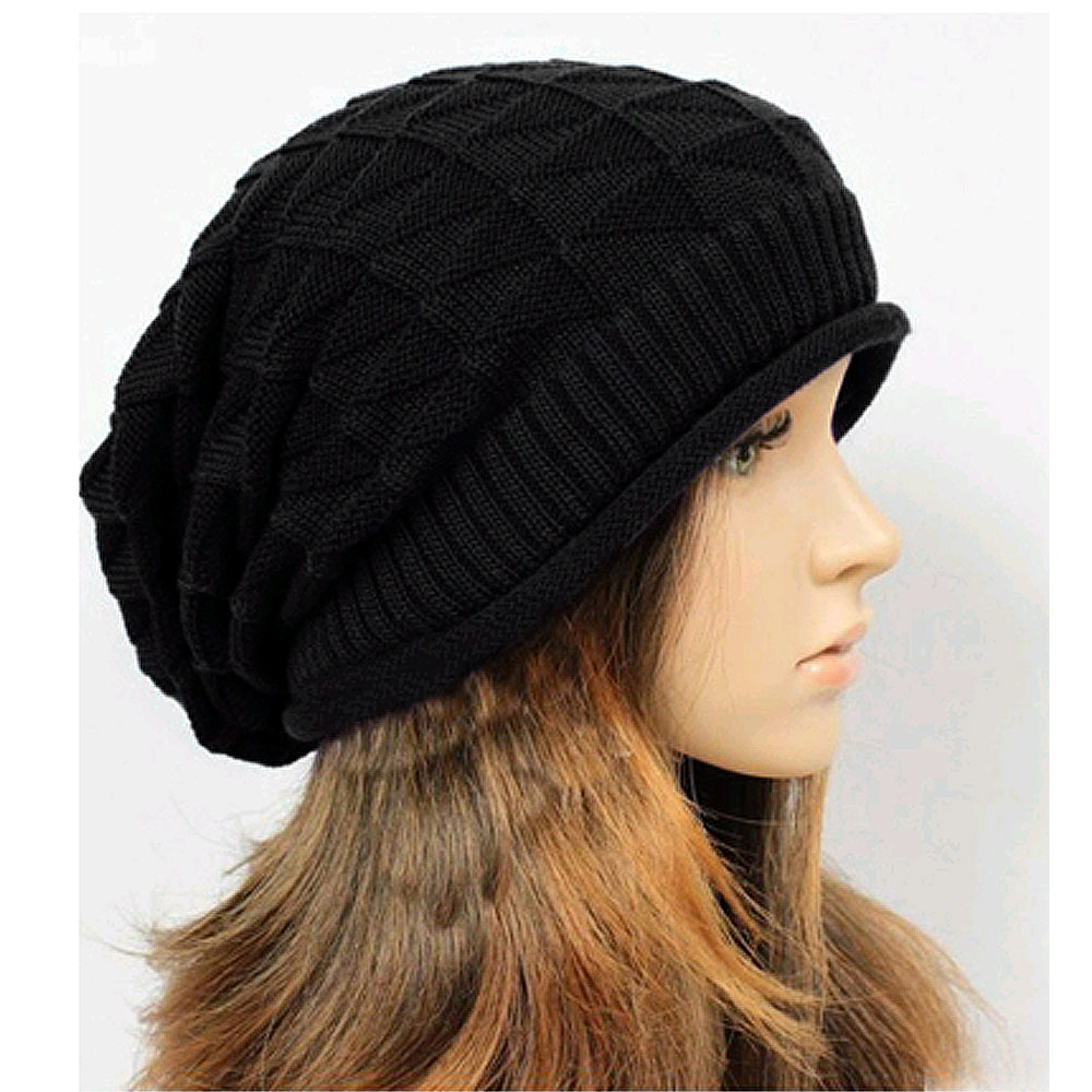 Efterår toca gorros hue vinter strik uld hue afslappet unisex kasketter herre og dame huer strikket gorro varm nc: Sort