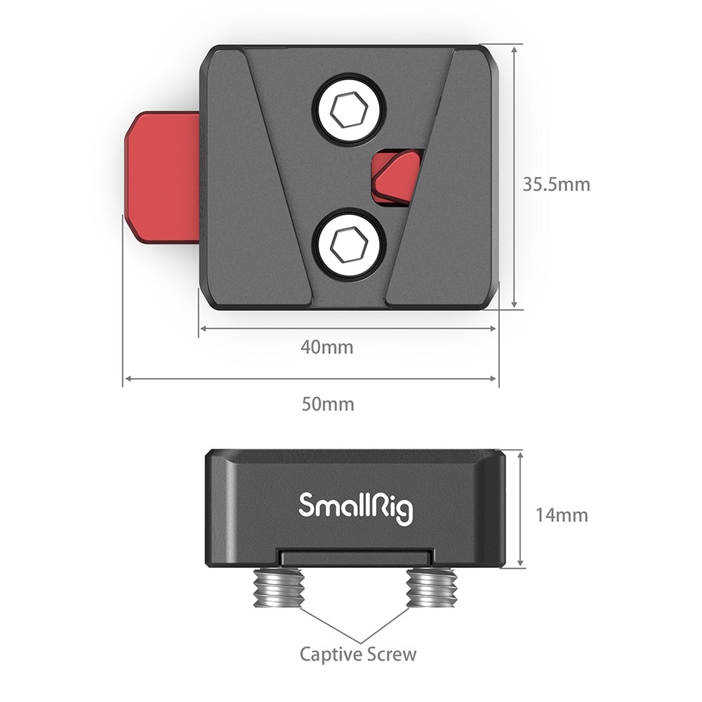 SmallRig Mini Lightweight V-Lock portable Assembly Kit Featuring Two 1/4-20 mounting holes - 2801