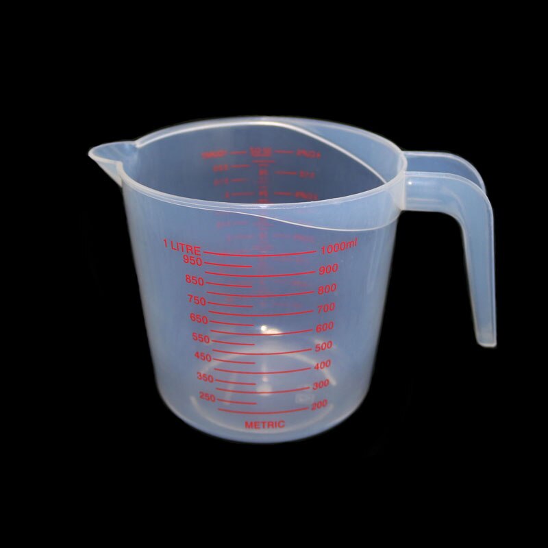 250/500/1000ML Plastic Measuring Cup Jug Pour Spout Surface Kitchen Tool Supplies cup with graduated Kitchen1pcs: 1000ML