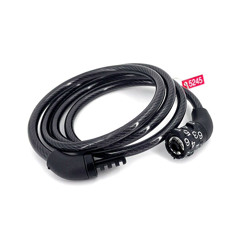 Fietsslot 4 Cijferige Code Combinatie Fietsslot Veiligheidsslot Fiets Apparatuur Mtb Anti-Diefstal Slot Stalen Kabel lock: Bicycle Lock