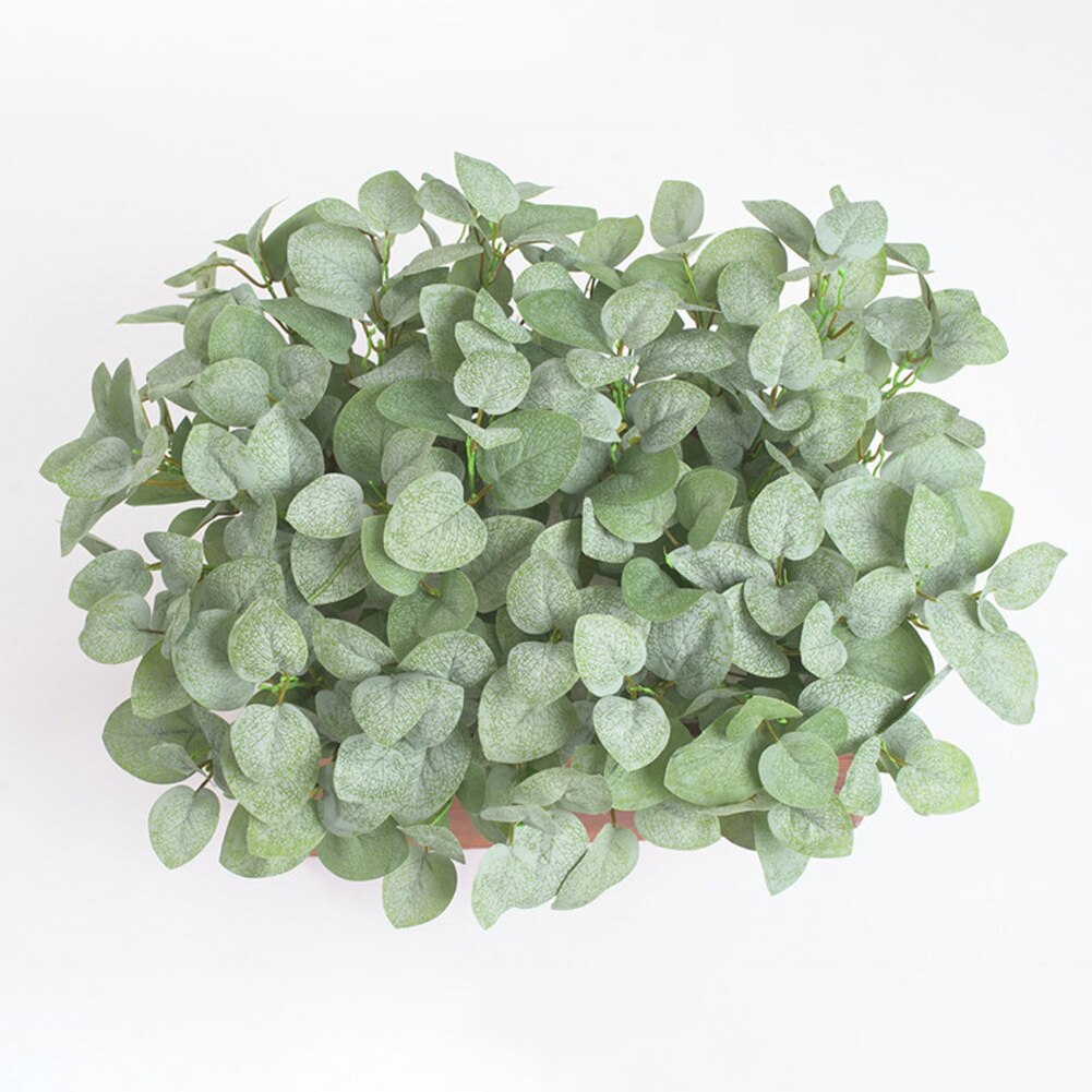 1pc konstgjorda eukalyptusbladsgren blomsterarrangemang festmöbler dekor