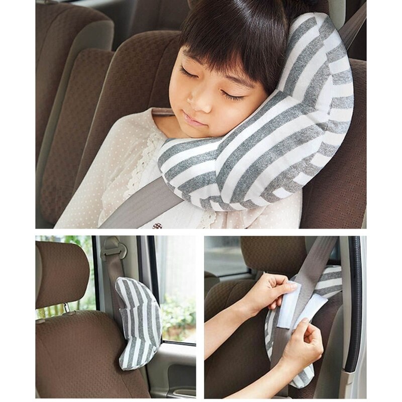 Børnesikkerhedssele til børn bilpude til barnebilsæde rem pudeunderlag beskytter baby blød nakkestøtte nakke skulder hovedstøtte