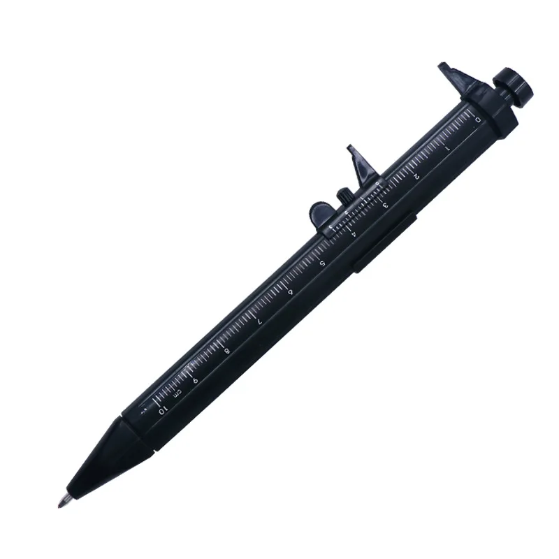 Multifunktions-Messschieber, Kugelschreiber, 0,5 mm, Kugelschreiber, Gel-Tinte, Messschieber, Rollerball, Kreativität, Schreibwaren: Schwarzes / Schwarz