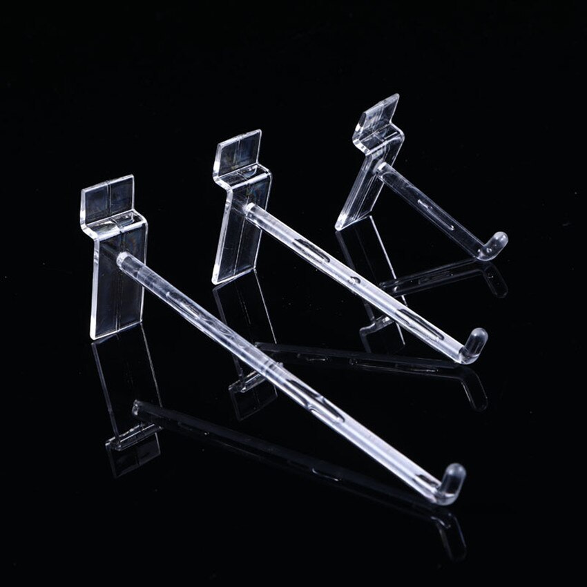 Plastic Merchandise Hanging Hanger Display Hooks for Trough Slot Plate Board Commodity in Store Rack Shelf 200pcs