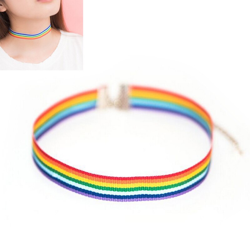 Aankomsten dames kleurrijke choker ketting kant choker lint kraag feest sieraden accessoires