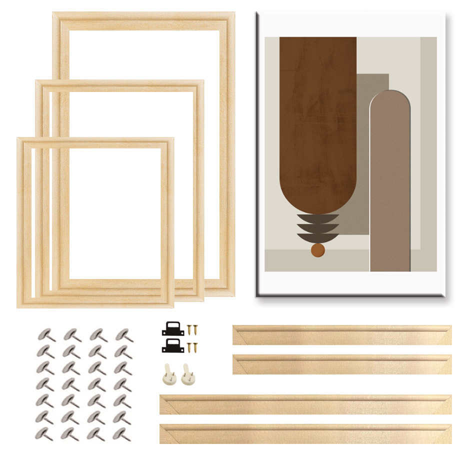 45x65 50x70 cm Natuurlijke Houten Fotolijst Voor Muur Canvas Frame Diamant Schilderij Frame Foto poster Muur Frame Home Decor