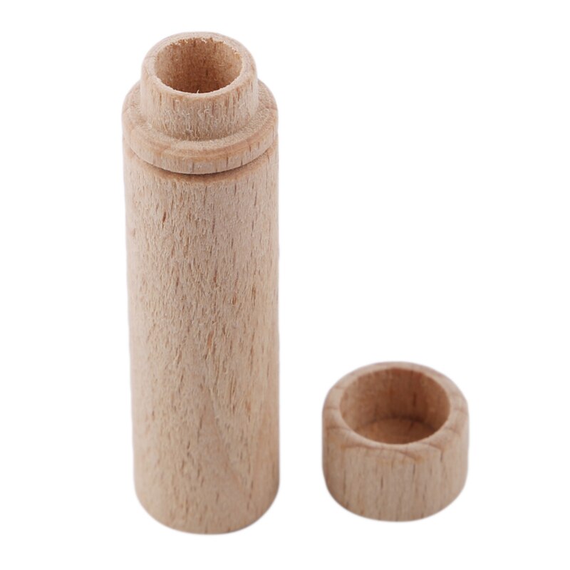 Bricolage couture à la main outil aiguilles stockage en bois Tube aiguille à tricoter cylindre accessoires support de stockage maison: small