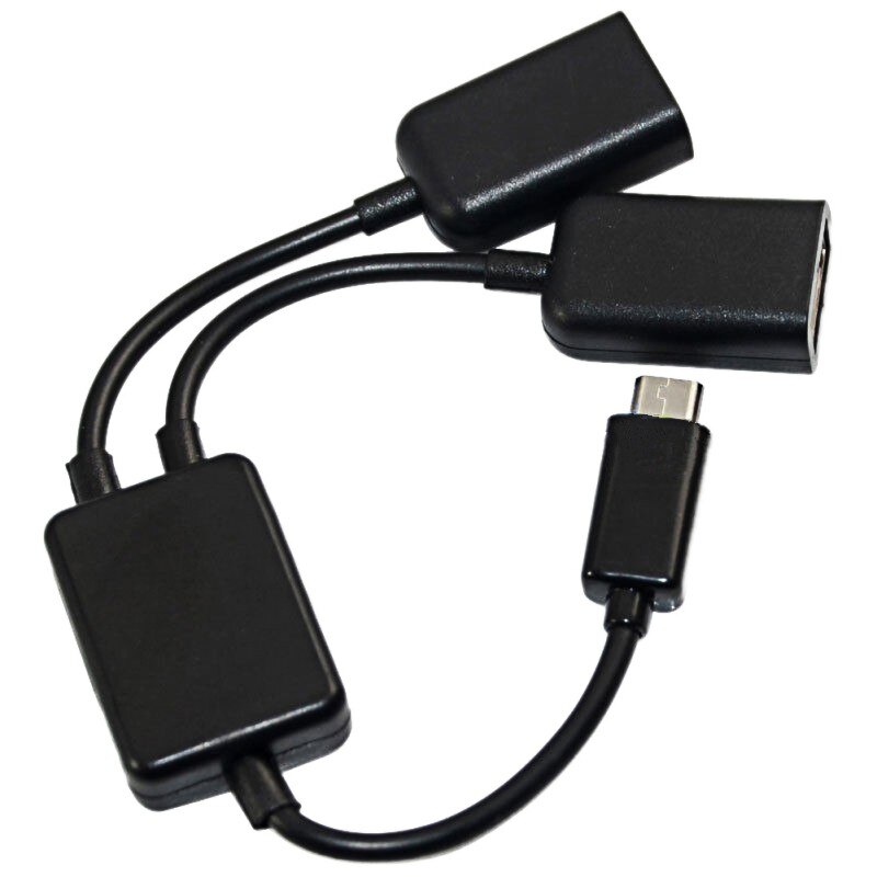 Centrum Y rozdzielacz kabli mikro USB/typu C robić 2 OTG podwójny Port mikro USB typu C przetwornik adapter robić Androida klawiatura tabletu