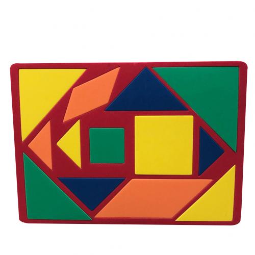 Magnetic EVA Foam Letters Shape Numbers Stickers Kids Learning Fridge Decor: Tangram