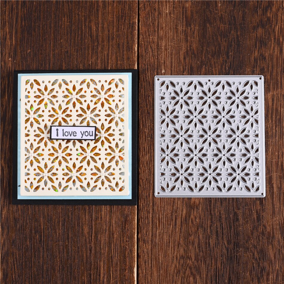 YaMinSanNiO Background Frame Dies Scrapbooking Cut Die Punching Templates Embossing Folders for Card Making Craft Stencils