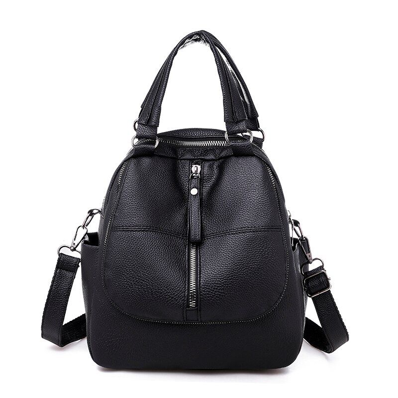 mode trend pu leer leisure student schooltas rugzak waterdichte dame rugzak: Default Title