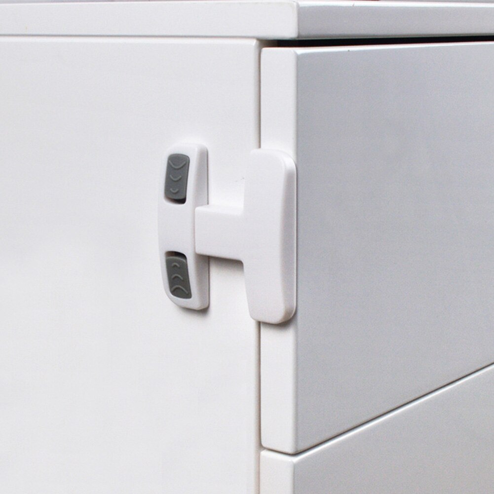 Skab børn køleskab nøgle køleskabslås skab let installation sikkerhed børnesikkerhed fryser dør tilbage lim beskyttende