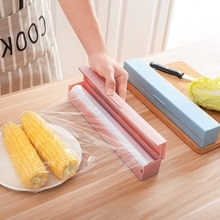 1 kpl yksinkertainen muovinen elintarvikekääre kalvo-annostelija muovinen keittiökelmu-annostelija säilöntäainekalvoleikkuri keittiötarvikkeet