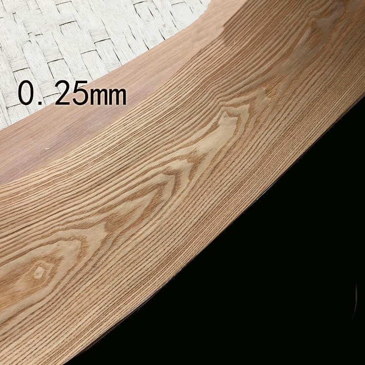 Natural Genuine Chinese Ash FC Wood Veneer for Furniture Backing with Tissue about 20cm x 2.2m 0.25mm thick C/C