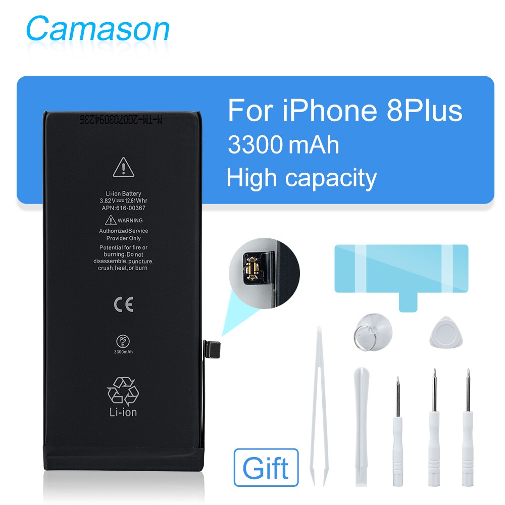 Camason Lithium Battery For iPhone 5 SE 6 6s 5s 7 8 Plus X XR XS Max 11 12 Pro High Capacity Replacement Batteries for iphone6: For iPhone 8Plus