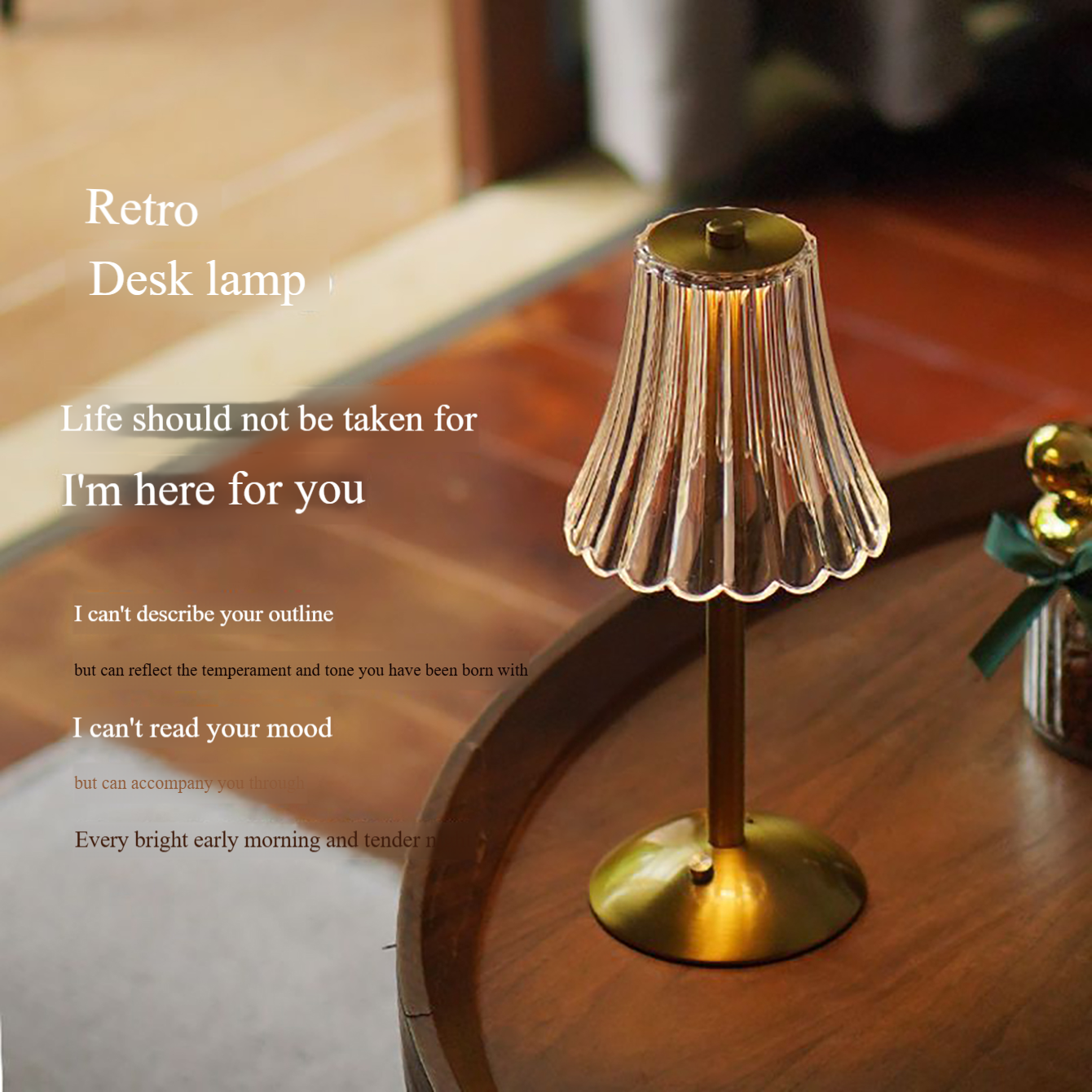 Tischlampe Schlafzimmer, Nachttischlampe Licht Luxus Diamant Kristall Lampe hoch-Ende-Atmosphäbetreffend Lampe Ladung berühren kleine Nachtlampe