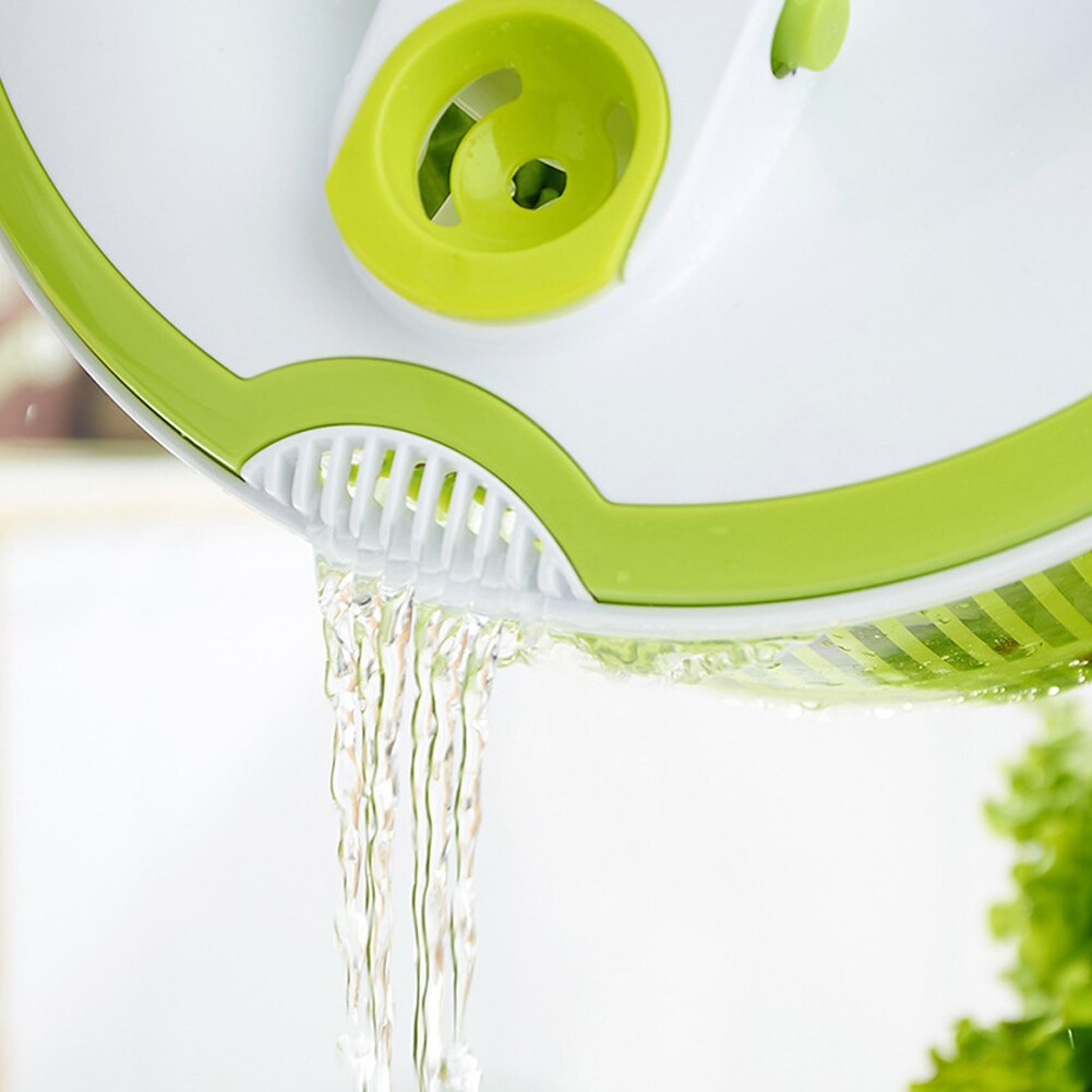 Essoreuse à Salade Manuelle GreenSpin 6L - Sans BPA, Pour Légumes, Fruits, Herbes, Facile à Utiliser
