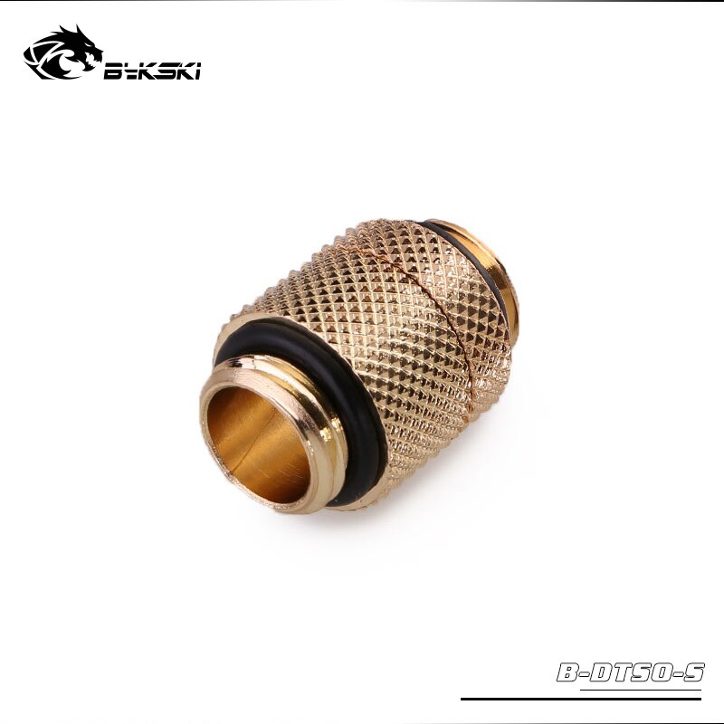 BYKSKI-Conectores rotativos G1/4 &quot;macho a macho, extensor de 360 grados, Accesorios de ordenador, accesorios de M a M: gold