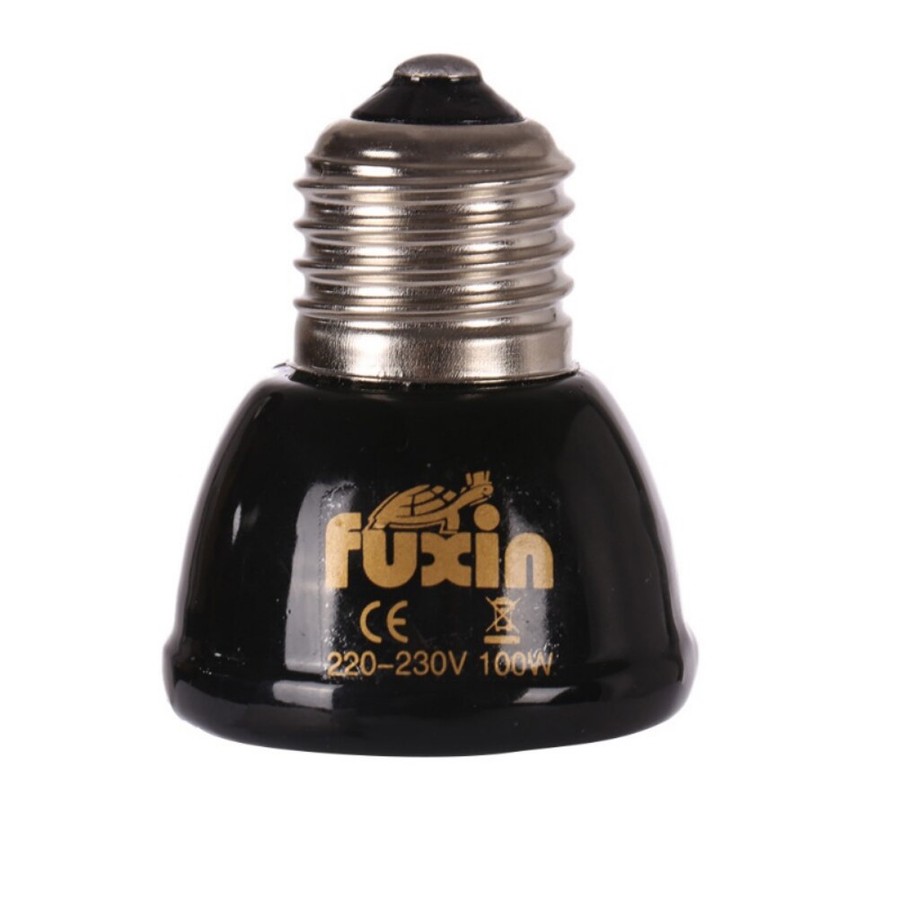 Pet Heating Light Bulb E27 25W 50W 75W 100W Mini Infrared Ceramic Emitter Heat Lamp Bulb Black for Reptile Pet Brooder 110V/220V