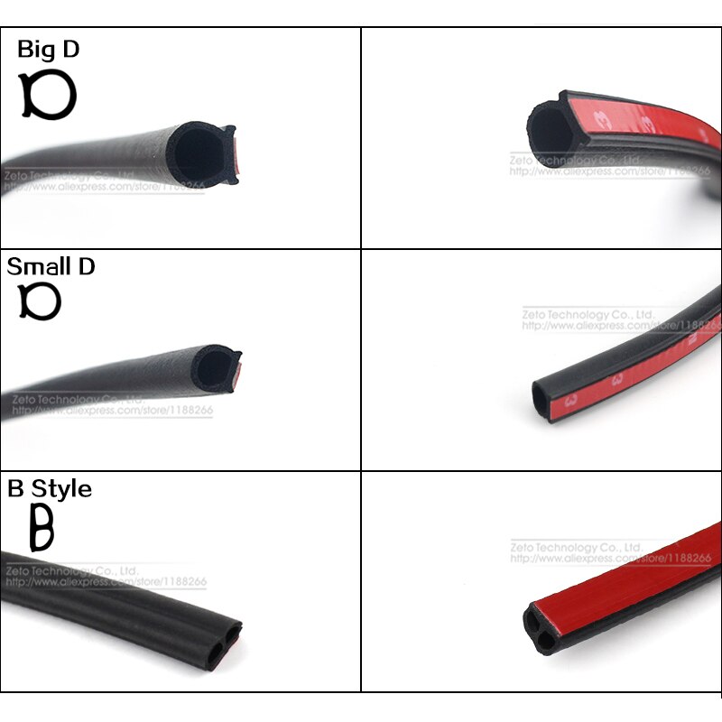 2 Meter Z D P B Type 3 M Adhesive Auto Rubberen Afdichting Geluidsisolatie Autodeur Afdichting Strip Afdichting Edge Trim Noise Isolatie