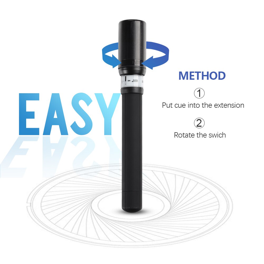 Cue Extension Extender for Pool Cue or Snooker Cue Black White Durable Non Slip Universal Extension Billiards Accessories