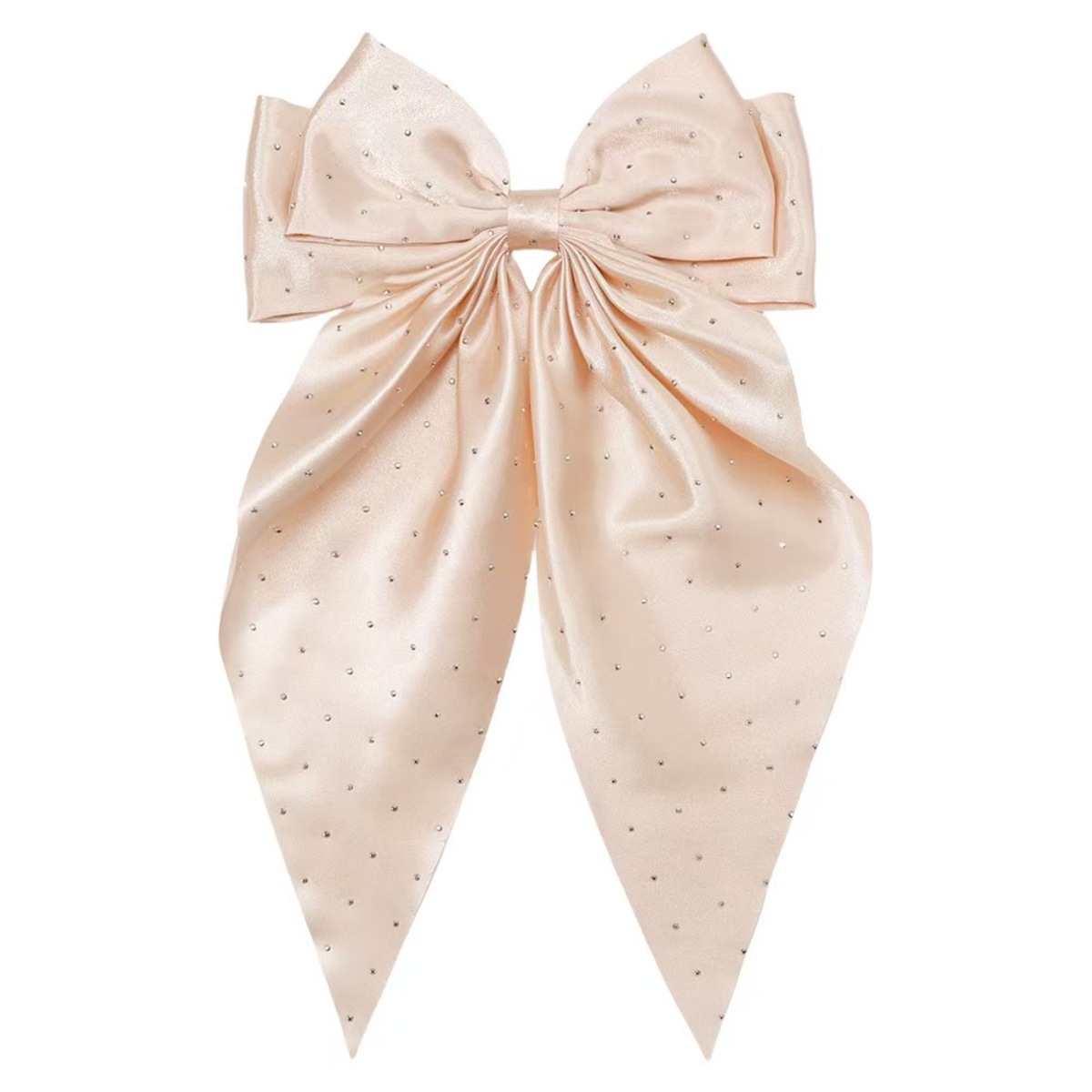 Horquilla con lazo para niña, pasador de cinta de gasa, accesorios para el cabello a la , tocado con Clip de primavera para mujer con lazo en la espalda: YELLOW