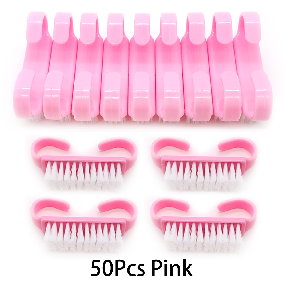 10/20/50/100 Stuks Handgreep Nagelborstel Vingernagel Scrub Schoonmaken Nagelborstels Cleaner Nail scrubber Bulk Voor Mannen Vrouwen JEARLYU: Ivoor