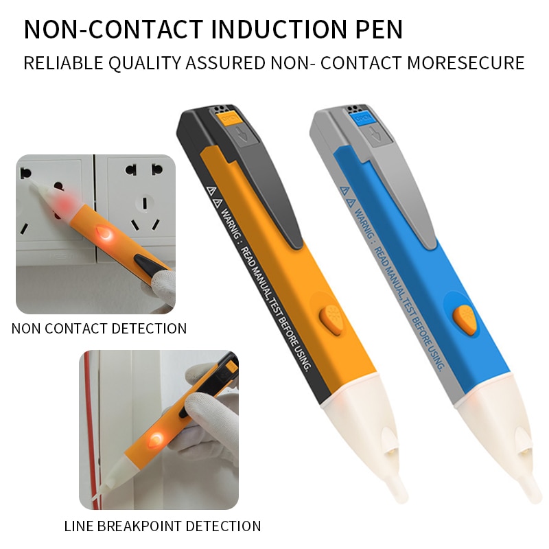 1 stk berøringsfri el tester pen intelligent akusto- induktion elektriker inspektion med led lys