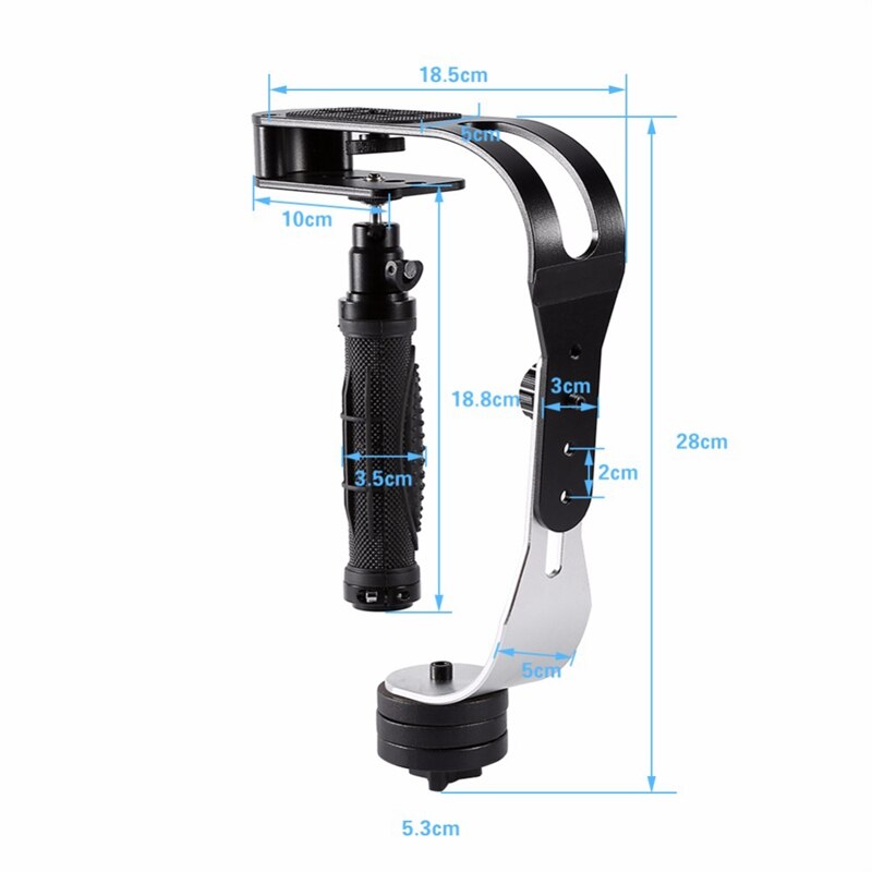 Pro videokamera handhållen stabilisator stadig universal för smartphone aluminium dv dslr slr gimbal 2.1 lbs för feiyu/zhi yun