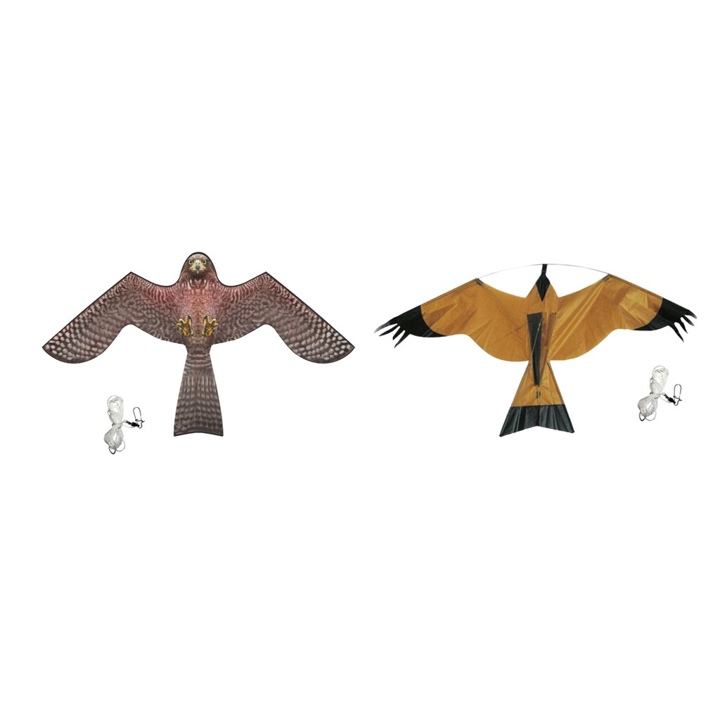 2 stk fugleskræmmer repeller flyvende hawk kite kit til haven fugleskræmsel gård hus dekoration