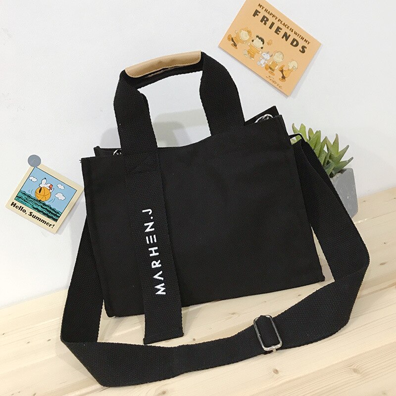 Sacs à main à bandoulière pour femmes, sacoches tendance pour filles, sacoche pour étudiants, sacoche de grande capacité pour lettres,: Black