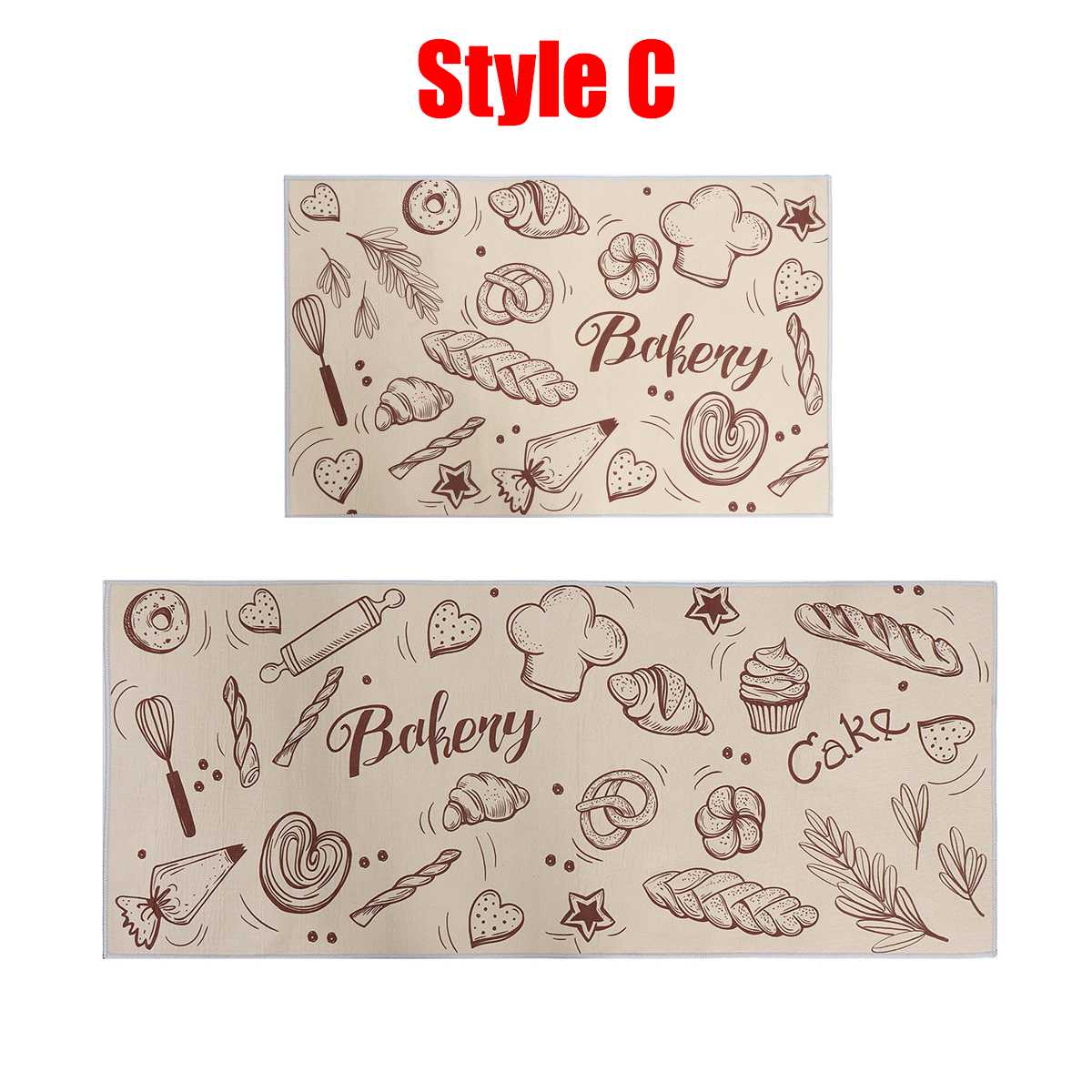 Keuken Mat Bad Tapijt Vloermat Antislip Waterdichte Huis Ingang Deurmat Badkamer Tapijt Woonkamer Decoratieve Slaapkamer Tapijten: Style c / 50x120cm