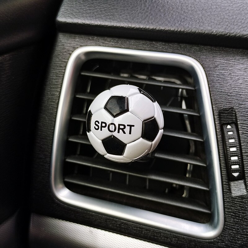 Mini fotboll modell bil dekoration tillbehör interiör kreativitet färgglad fotboll bil parfym luftfräschare söt boll: E stil