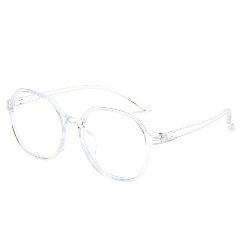 Gafas con montura poligonal de , gafas para miopía, gafas para miopía para hombres y mujeres, gafas antiluz azul con dioptrías menos-1,0: Blanco / +150