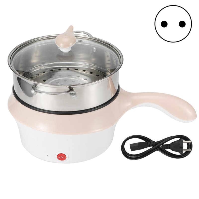1pc Electric Multi Cooker 1.8L Non Stick Electric Cooker Multifunctional Miniwatt Multi Layer Mini Pot with Food Steamer