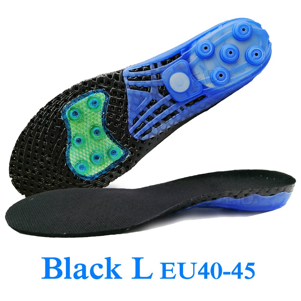 EVA Spring silicone orthopedic arch support Insoles inserts flat feet orthotic shoes sole insoles Plantar Fasciitis,foot care: Black L EU 40-45 / 1 Pair