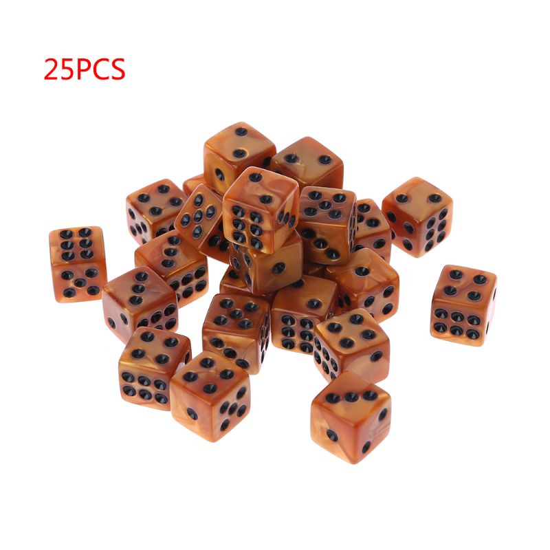 25 stuks/set speldobbelstenen nummer 12 vierkante streep dobbelstenen party club games liefhebber voor d & d dungeon desktop tafelspellen: Koffie