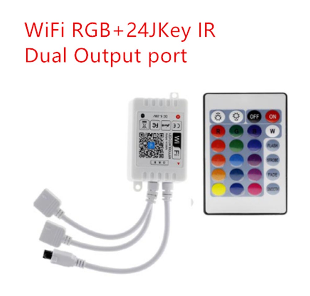 5V 12V 24V LED Strip Bluetooth-compatible / WIFI RGB / RGBW Controller Android IOS APP Alexa Google Magic Home IR Control