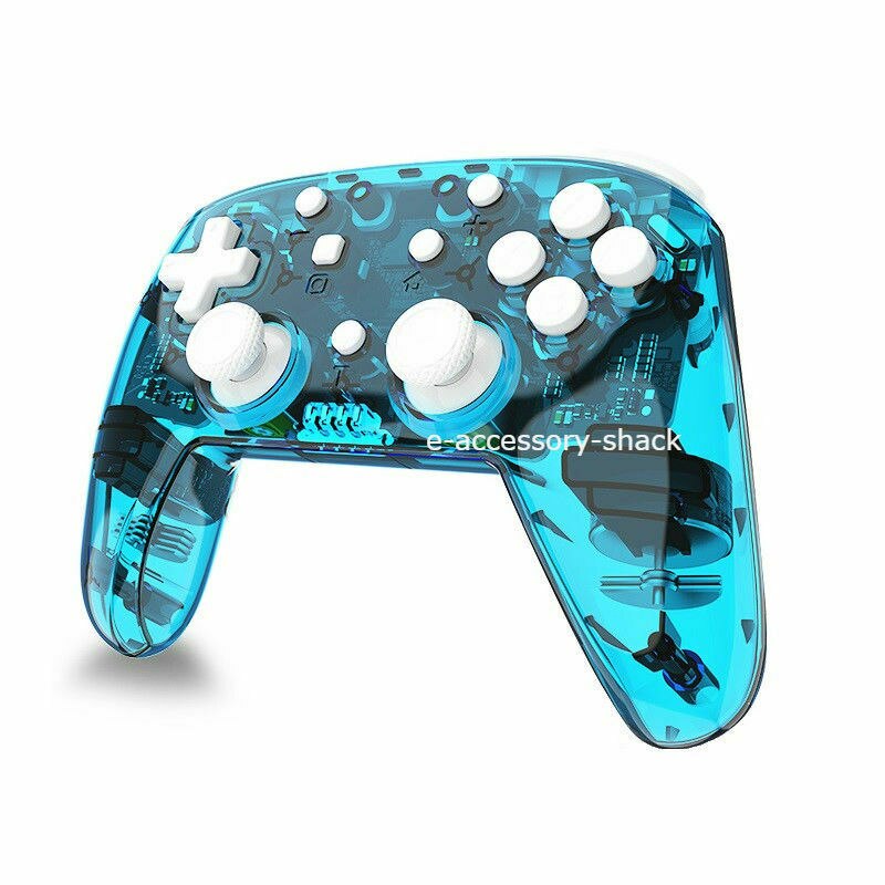 Bluetooth Wireless Gamepad Controller Oplaadbare Gamepad Voor Nintendo Switch/Windows Pc Ondersteuning Turbo Knop Functie: blue