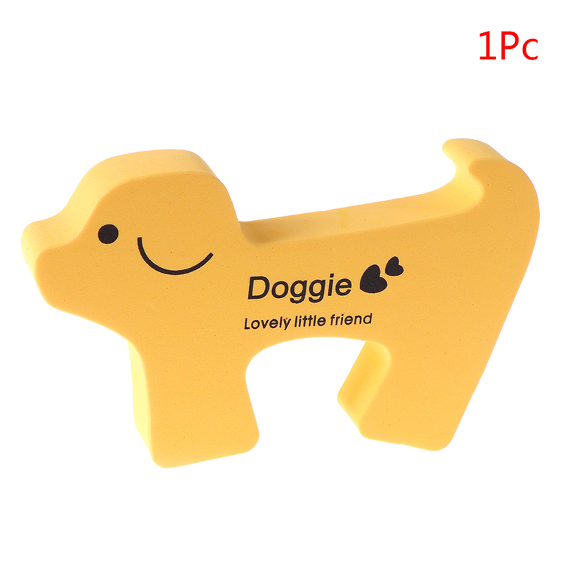 Baby security door card Cartoon kitten wind and pinch door stopper Baby blocking door stopper Baby safety protection: A