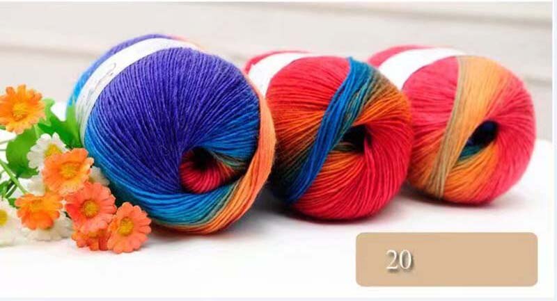 100 g/stk afrikaanse kant stof garen diy linten voor ambachten fancy wol garen hand breien: 20