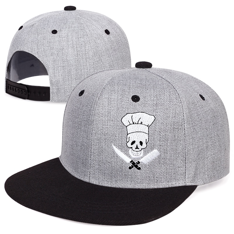 Gorra de béisbol estilo hip hop para hombre, gorro de béisbol estilo hip hop con visera plana, gorras bordado, estilo hip hop, salvaje: black grey