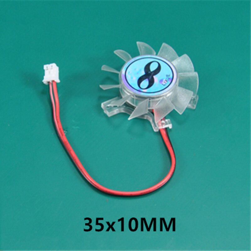 Ventilador VGA de 35MM, 45MM, 55MM, 65MM, 75MM de diámetro, 25MM, 26MM, 42MM, con muchos agujeros, espaciado DC12V, hoja de ventilador de 2 pines
