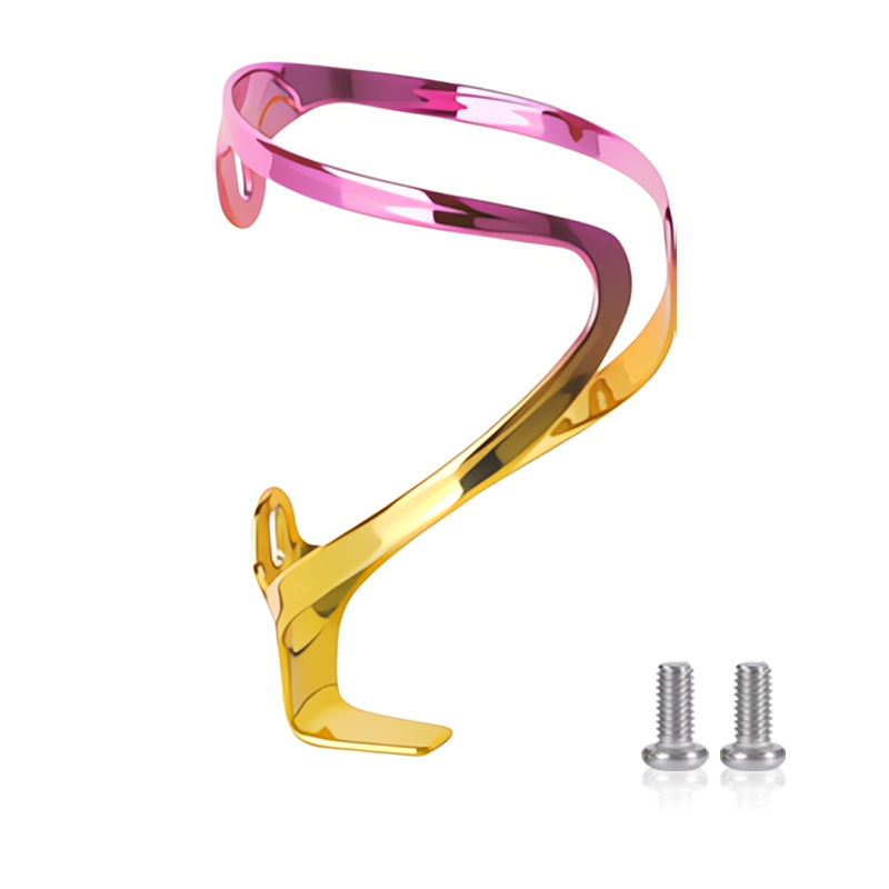 Cykel vattenflaskhållare mtb ultralätt aluminiumlegering för mountainbike racercykel cykling flaskhållare cykeltillbehör: Lila