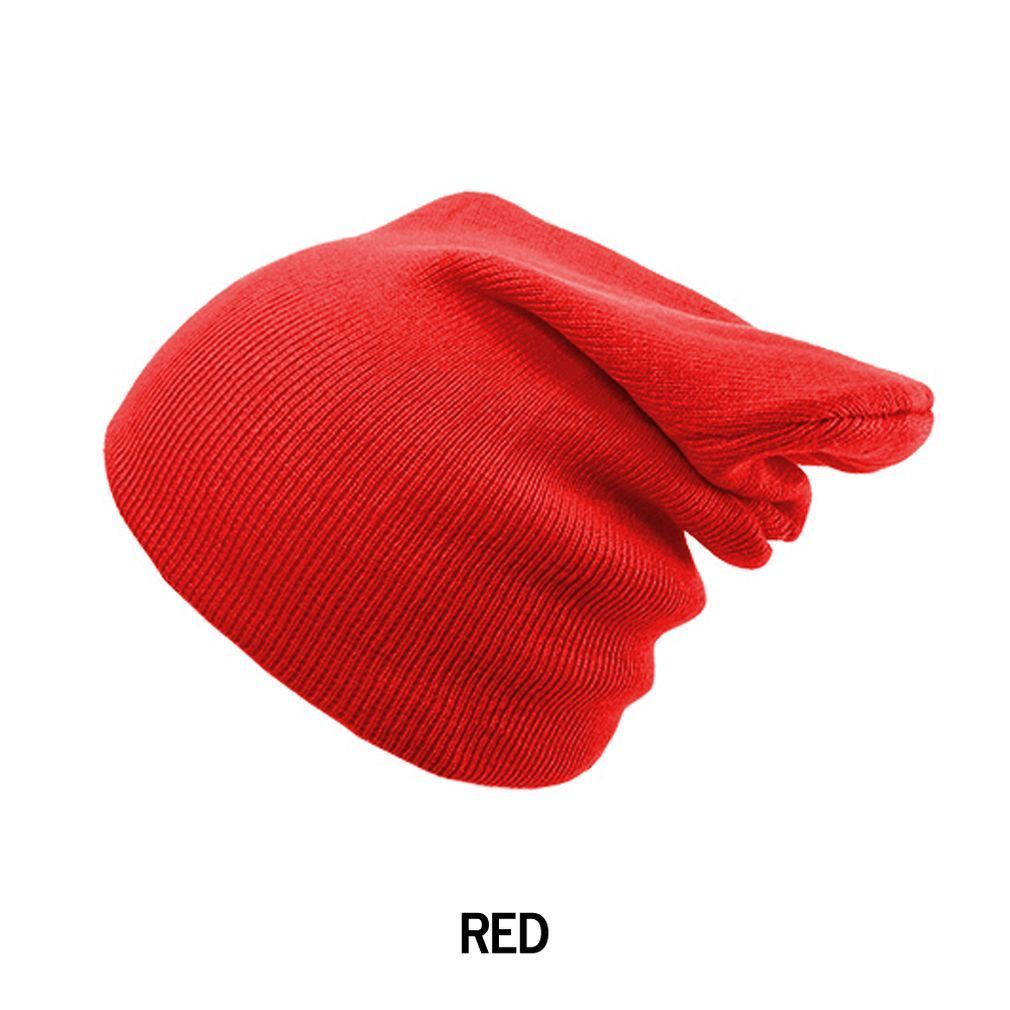 Mistdawn 2022 unisex strikket slouch skullies hunhue hue kvinder mænd efterår vinter varme huer ski cap one size: Rød