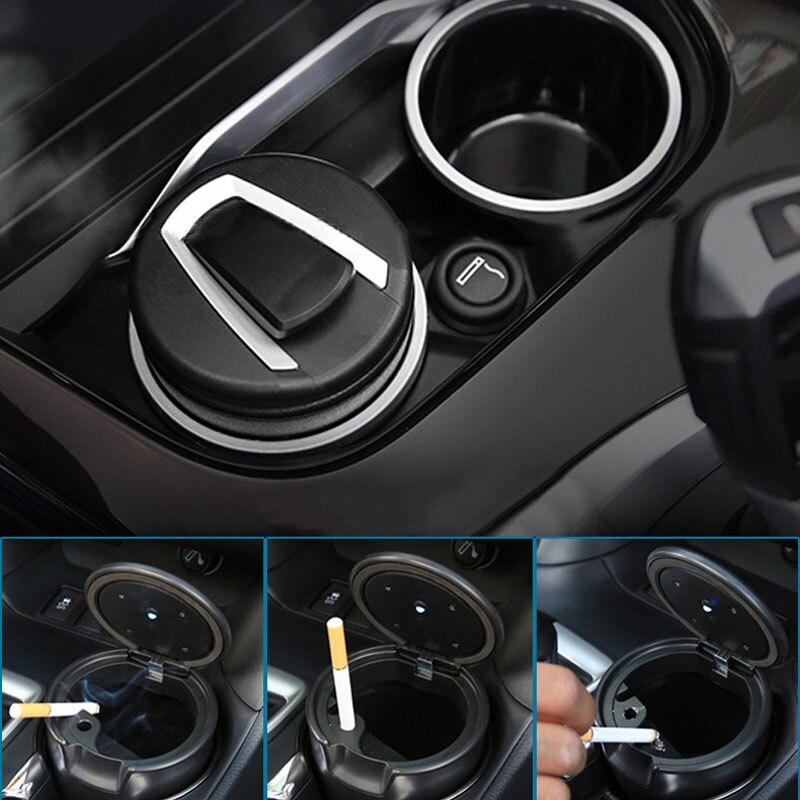 Car Ashtray Storage Cup Smokeless with LED Light Auto Accessories For Mazda 2 3 5 6 CX5 CX7 CX9 Atenza Axela